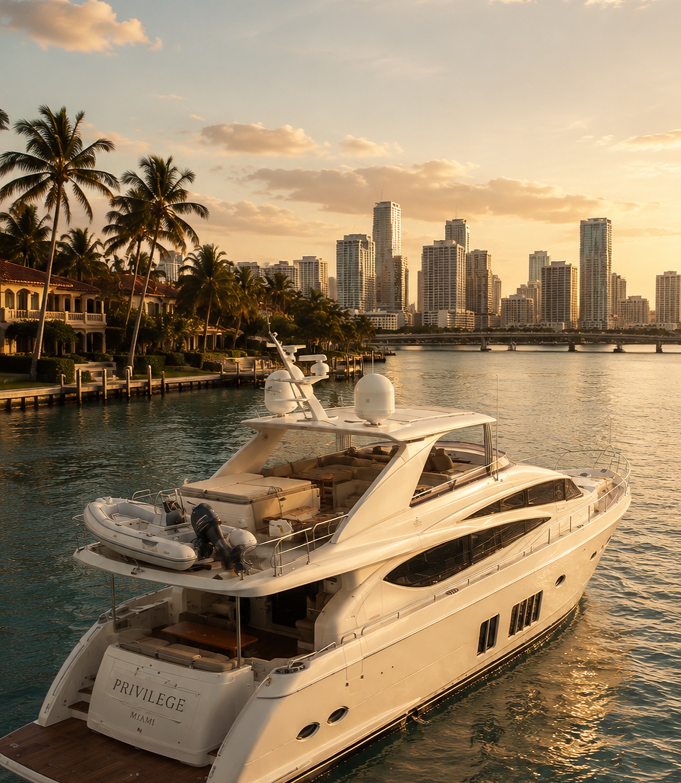 Luxury yachts for rent in Miami