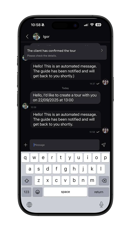 Client confirmation — скриншот 2